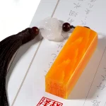 Custom Chinese Name Seal Stamp – Personalized Stone Chop with Tassel - Image 2
